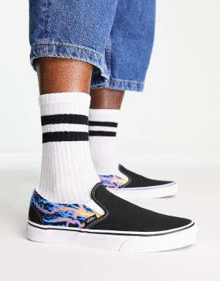 Flame slip on vans 2024 journeys