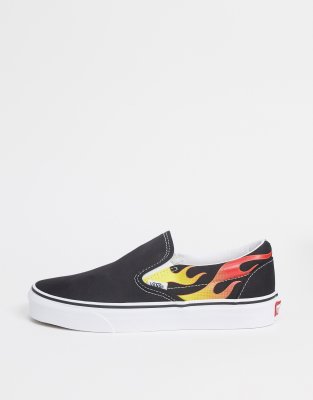 vans flame slip on