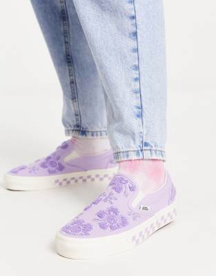 Lavender and shop white vans