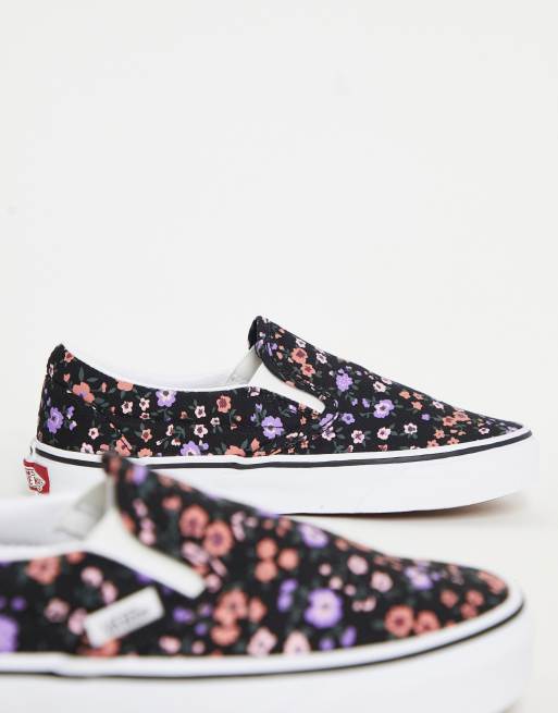 Pink and black vans slip ons on sale