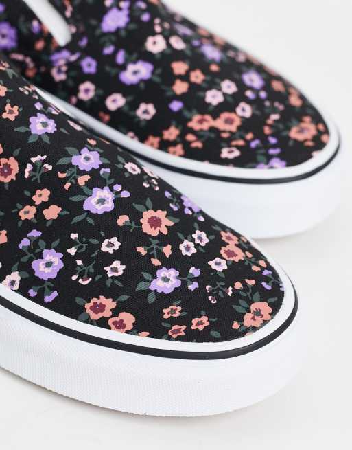 Vans dark hot sale floral