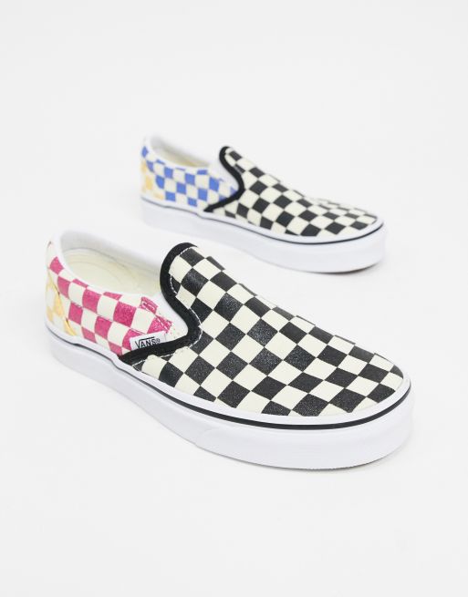 Vans glitter clearance checkerboard old skool