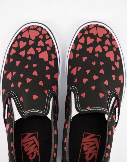 Vans slip outlet on black red