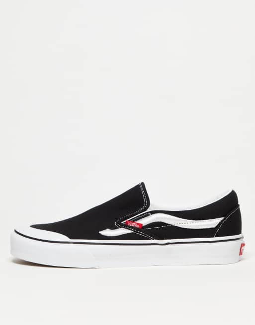 Vans Classic slip on in black with white stripe