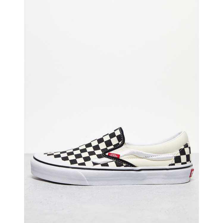 Vans checkerboard slip store on black and white