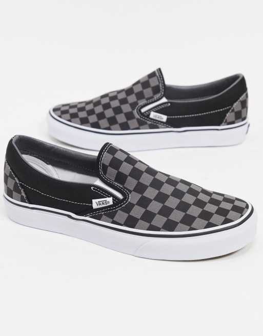 Vans Classic - Slip-on - Instappers met dambordprint in zwart en grijs 