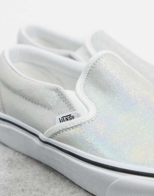 Iridescent vans cheap slip ons