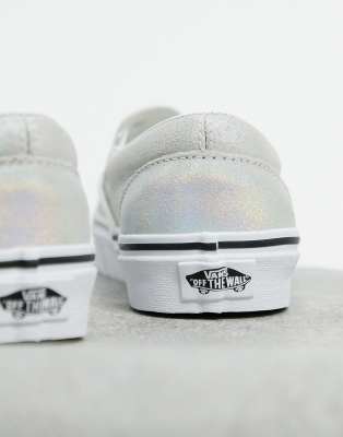 iridescent white vans