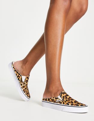 Vans Classic Slip On leopard print mule in multi ASOS