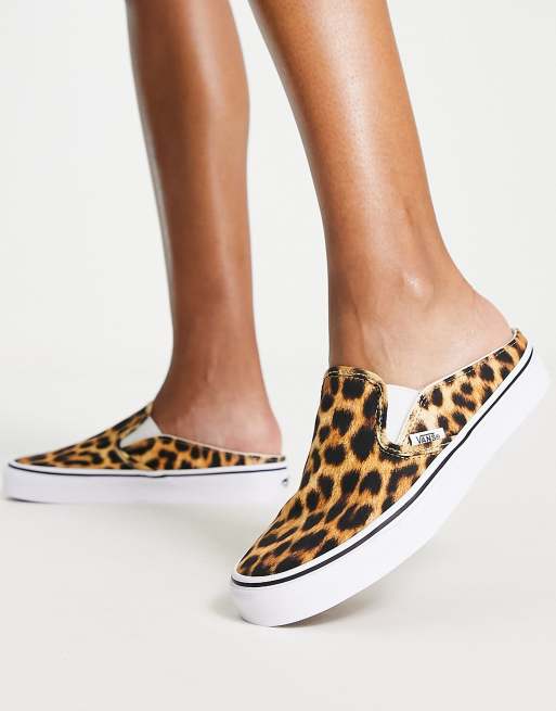 Leopard print hotsell van slip ons