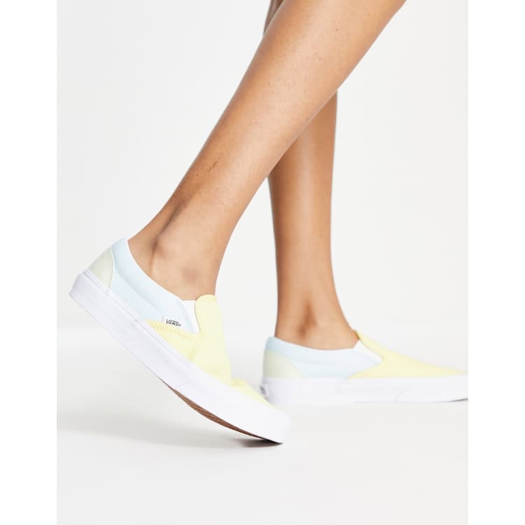 Vans Classic Slip On pastel block trainers in multi