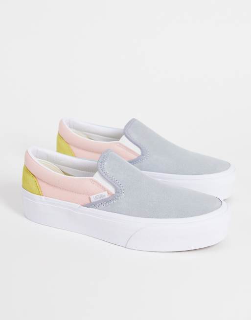 Vans pastel slip ons 2025