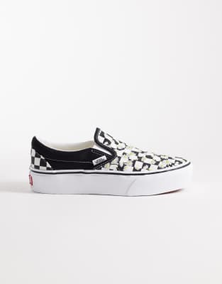 Vans Classic Slip-on Platform Sneakers In Black