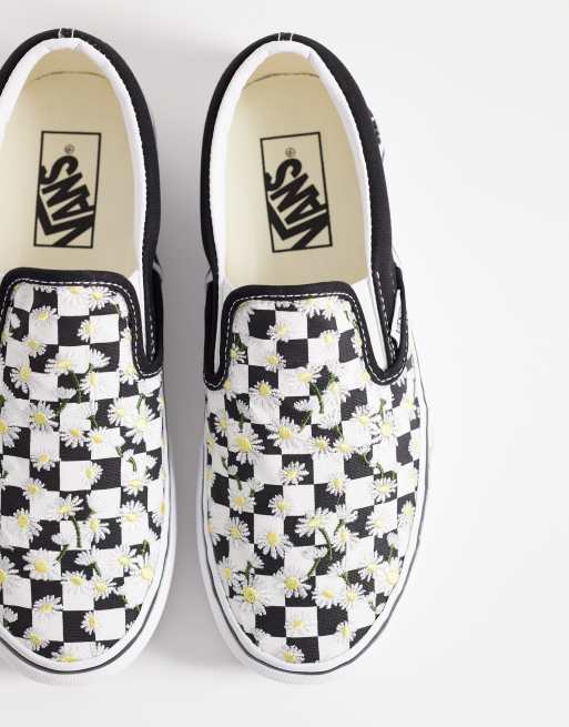 VANS Classic Slip On Flower Black Low Top Canvas Sneakers Mens 9 New Fast Ship VANS Classic Low Top Multicolor for Sale | Authenticity  main image 2