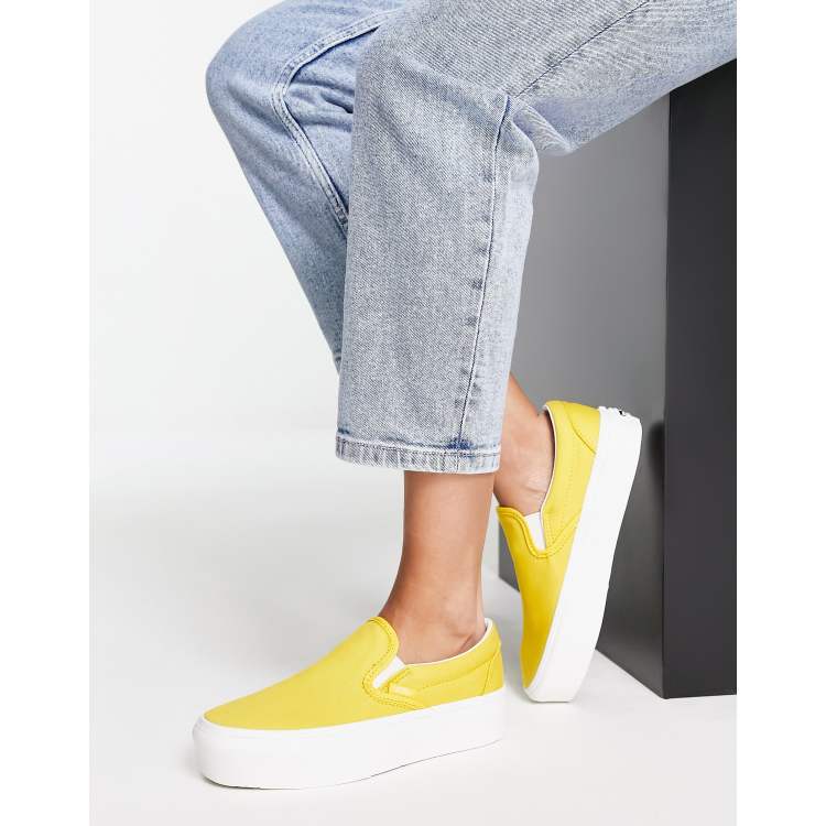 Vans slip 2025 ons womens yellow