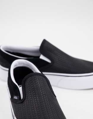 black suede vans slip ons