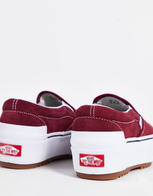 Platform burgundy outlet vans