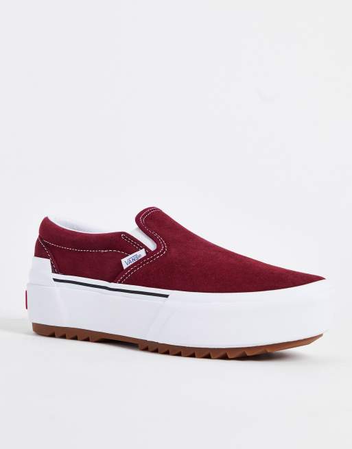 Platform vans burgundy best sale