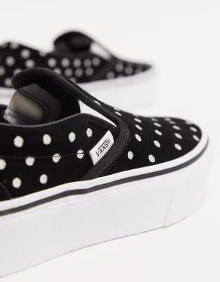 polka dot slip on sneakers