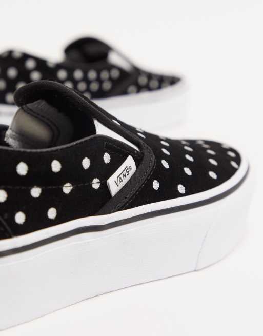 Vans classic slip deals on polka dot