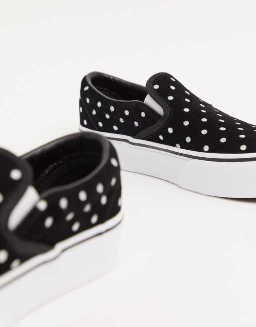 Vans classic slip on polka dot sale