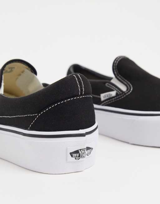Vans slip on platform schwarz hot sale