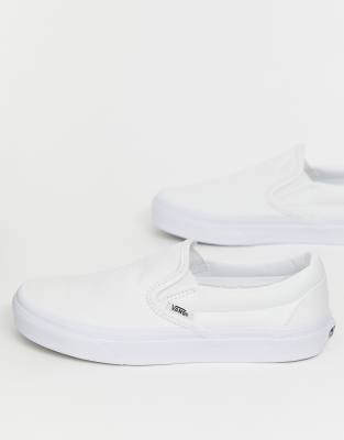 platform slip on sneakers white