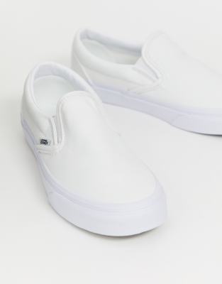 vans white slipons