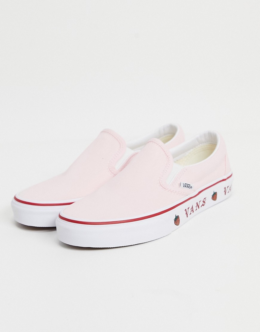 Vans Classic Slip-On Sidewall Print sneakers in pink