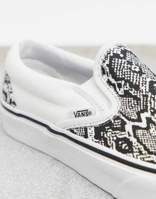 snake print slip on vans