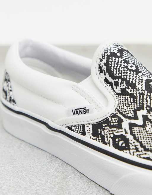 Snake print sale slip on trainers