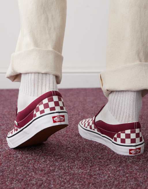 Vans – Classic Slip-On – Sneaker in Burgunderrot ASOS