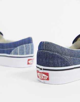 denim vans slip ons