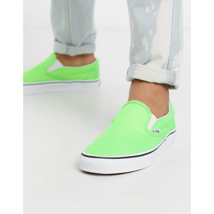 Lime green vans slip on deals