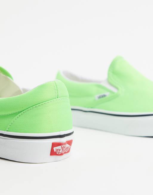 Light green vans hot sale slip on