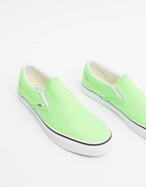 Light green store slip on vans