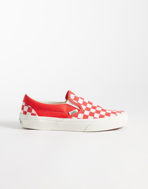 Vans Classic Slip-On Sneaker in Rot und Weiß - view 1