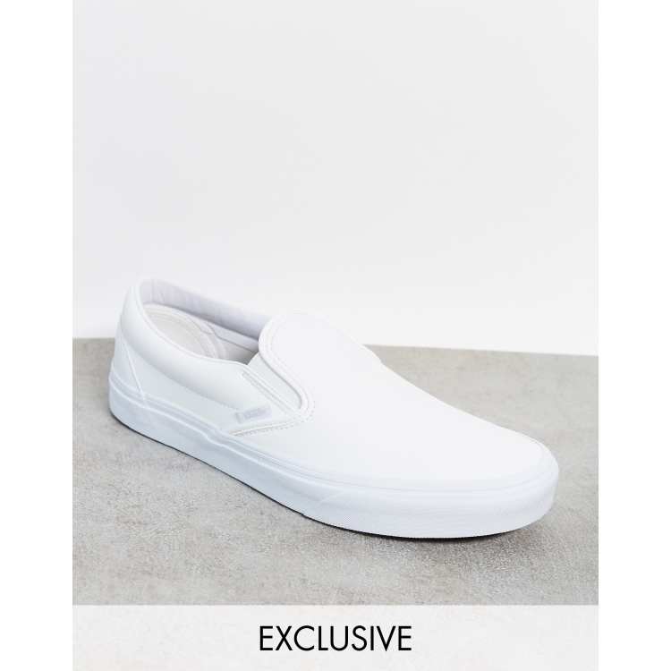 MEN'S VANS CLASSIC TUMBLE SLIP-ON SHOE (TRUE WHITE) - SIZE 11 SALE