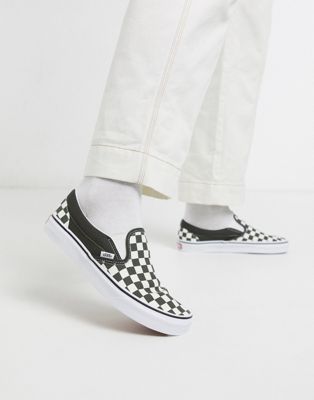 vans classic slip on checkerboard sneaker