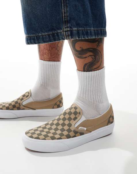 Vans Classic Slip-on sneakers in beige checkerboard print - view 1