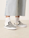 [Vans] Vans Classic Slip-On sneakers in black and white with rhinestone detailing 39 BLACK