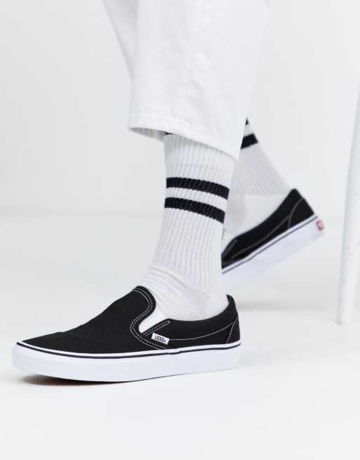 Vans nere shop senza lacci