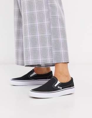 black slip on vans on sale