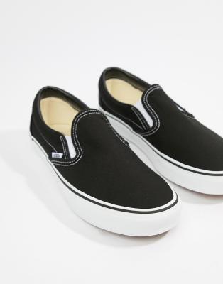 plain white vans slip ons
