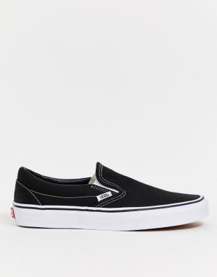 classic black vans slip ons