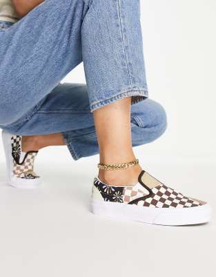 patchwork vans slip on