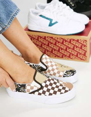 vans patchwork slip on