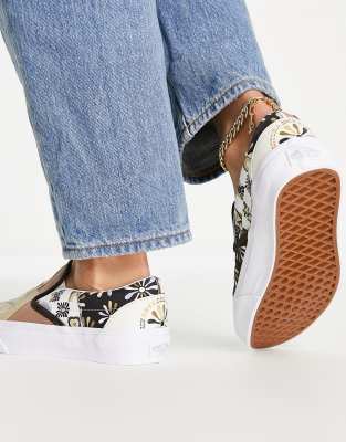 patchwork slip on vans