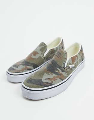 camo slip on vans