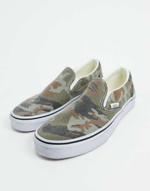 Vans slip 2025 on camoscio